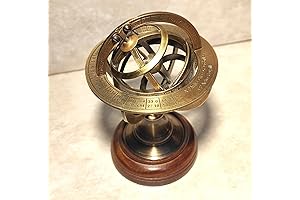 Karv Instruments Antique Brass 6" Decorative Armillary Sphere Globe Astrolabe Zodiac Engraved...