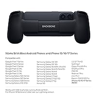 Vista 6 de BACKBONE One Mobile Gaming Controller, USB-C Phone Controller for Android & iPhone 15/16/17 Series, 2nd Gen, Play Xbox, PlayStation, Fortnite, Call