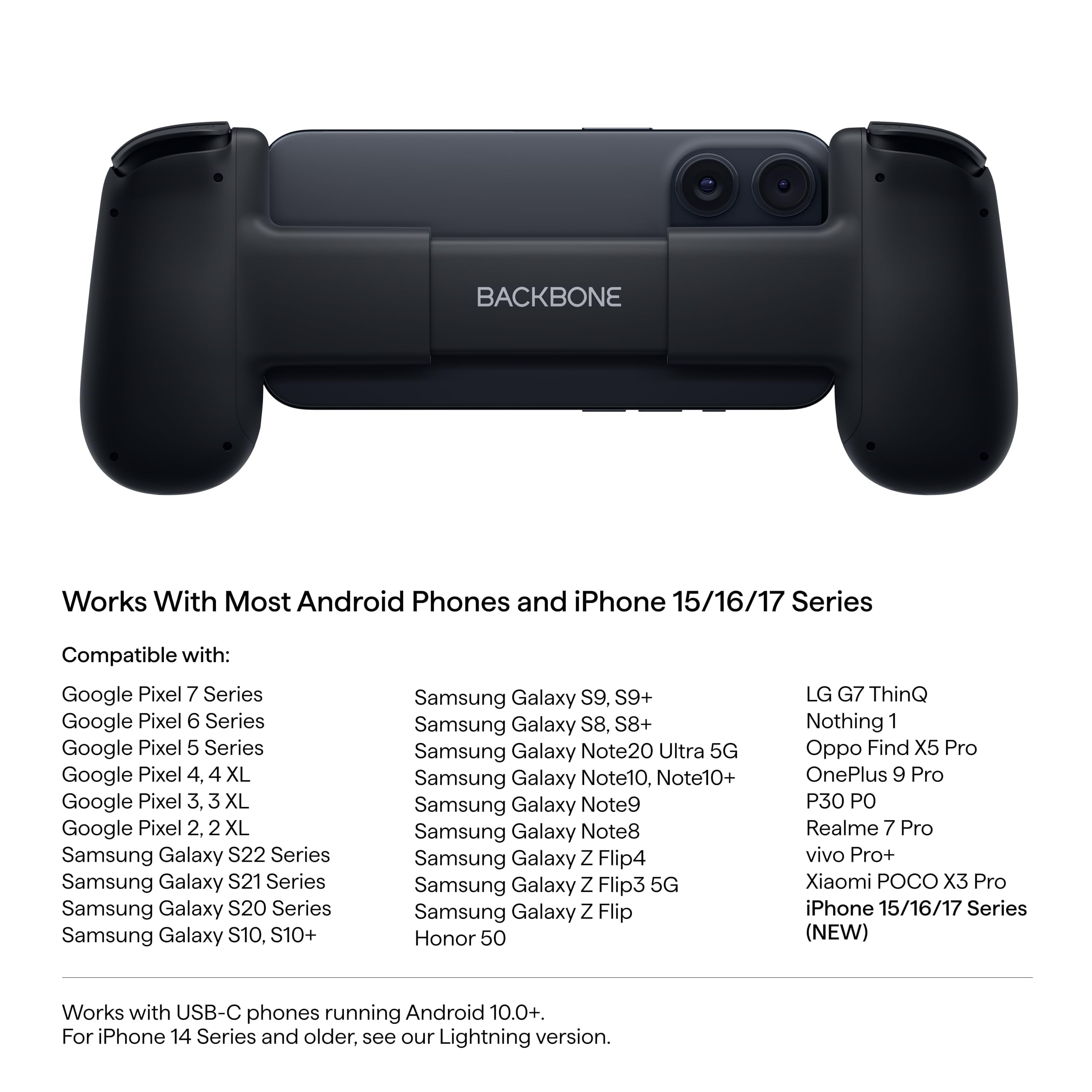 BACKBONE One Mobiler Gaming-Controller für das Android & iPhone 15