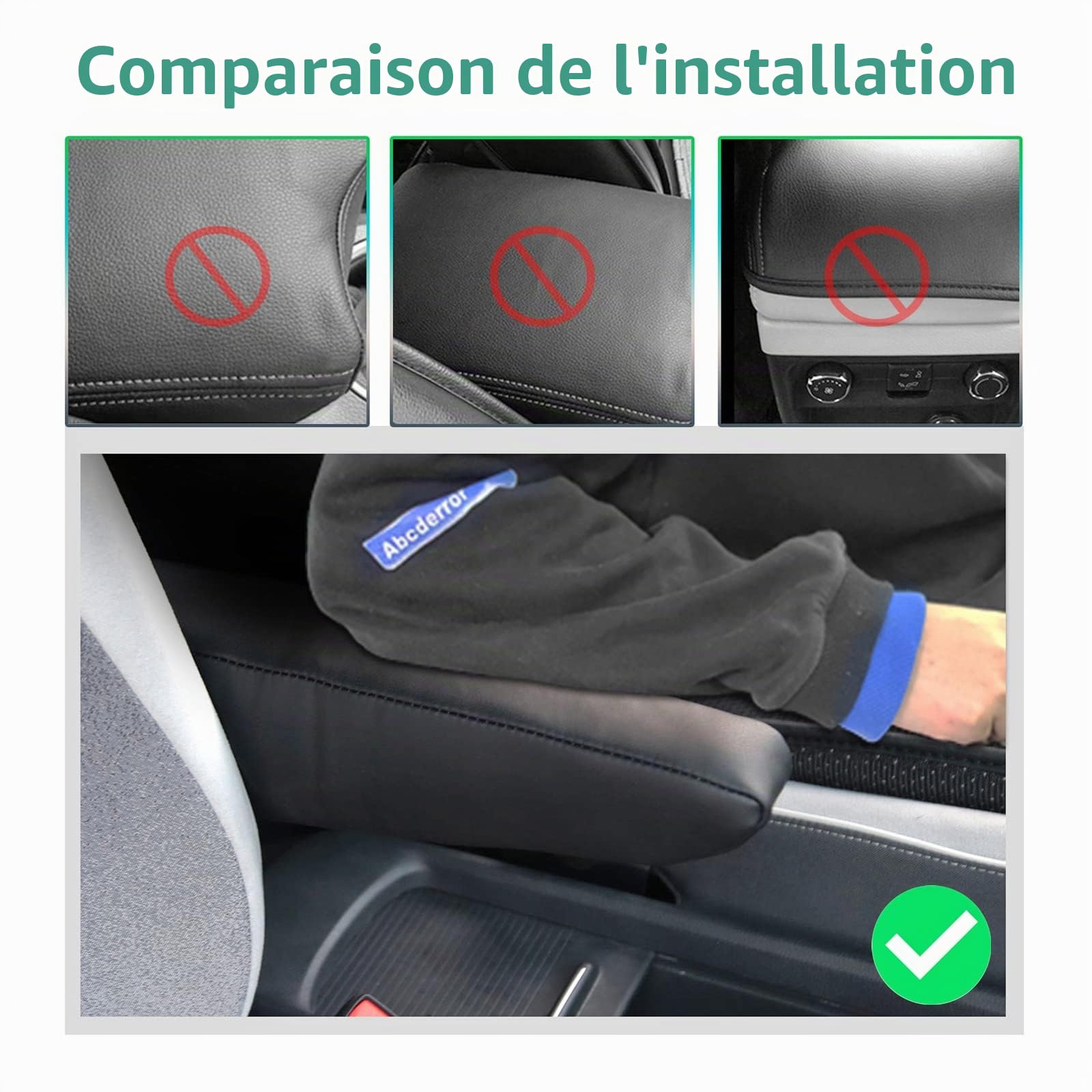 GAFAT Compatible avec VW ID.3 ID.4 ID.5 Facelfit 2021-2025 2026 Housses d'accoudoir, ID3 ID4 2025 Accessoires Coussin de Protection pour Console Centrale, en Cuir Microfibre PU [Lot de 2]