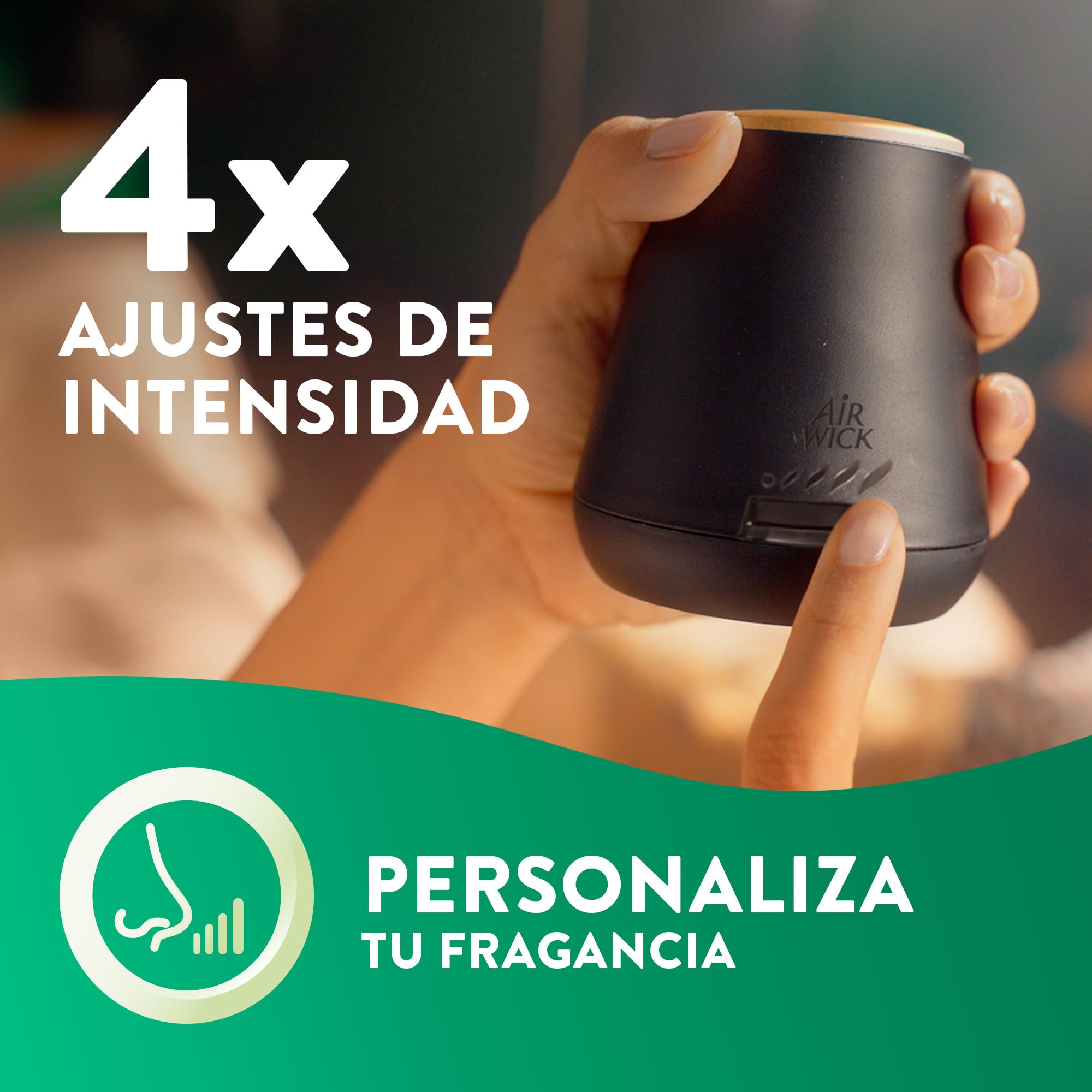 Air Wick Essential Mist - Recambio de Ambientador Difusor de Aceites Esenciales con Aroma a Brisa Marina, 9 x 20ml