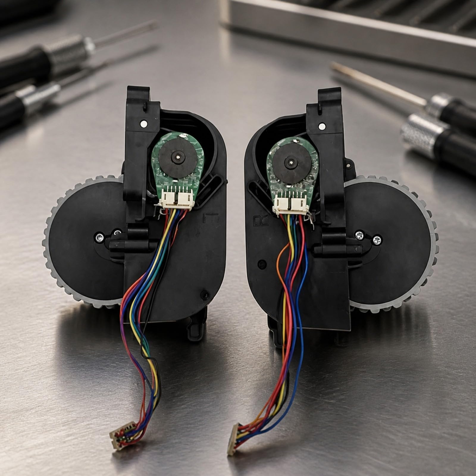 rockible Assemblaggio Ruota Motrice con Motore per Aspirapolvere Robot Compatto Senza Atzzi, Set Sinistra+Destra