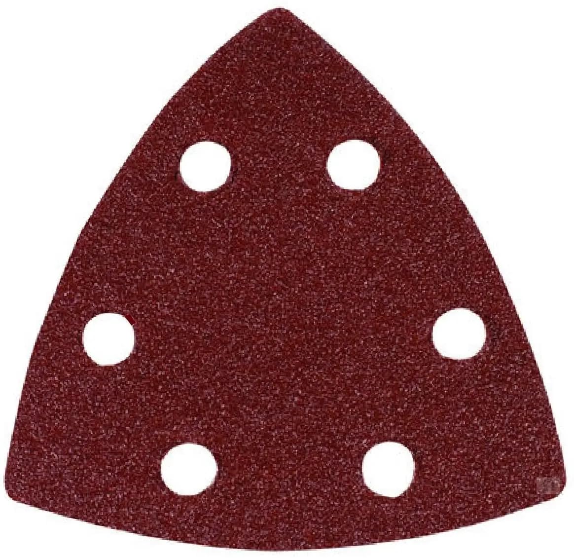 Triangle Sanding Sheets,Mouse Detail Sander Pads, 100 Pcs Triangle Sandpaper 90 * 90mm 6 Holes Hook Loop 40-400 Grits Sanding Disc for Wood Leather Stone Glass Finishing Grinding(80)