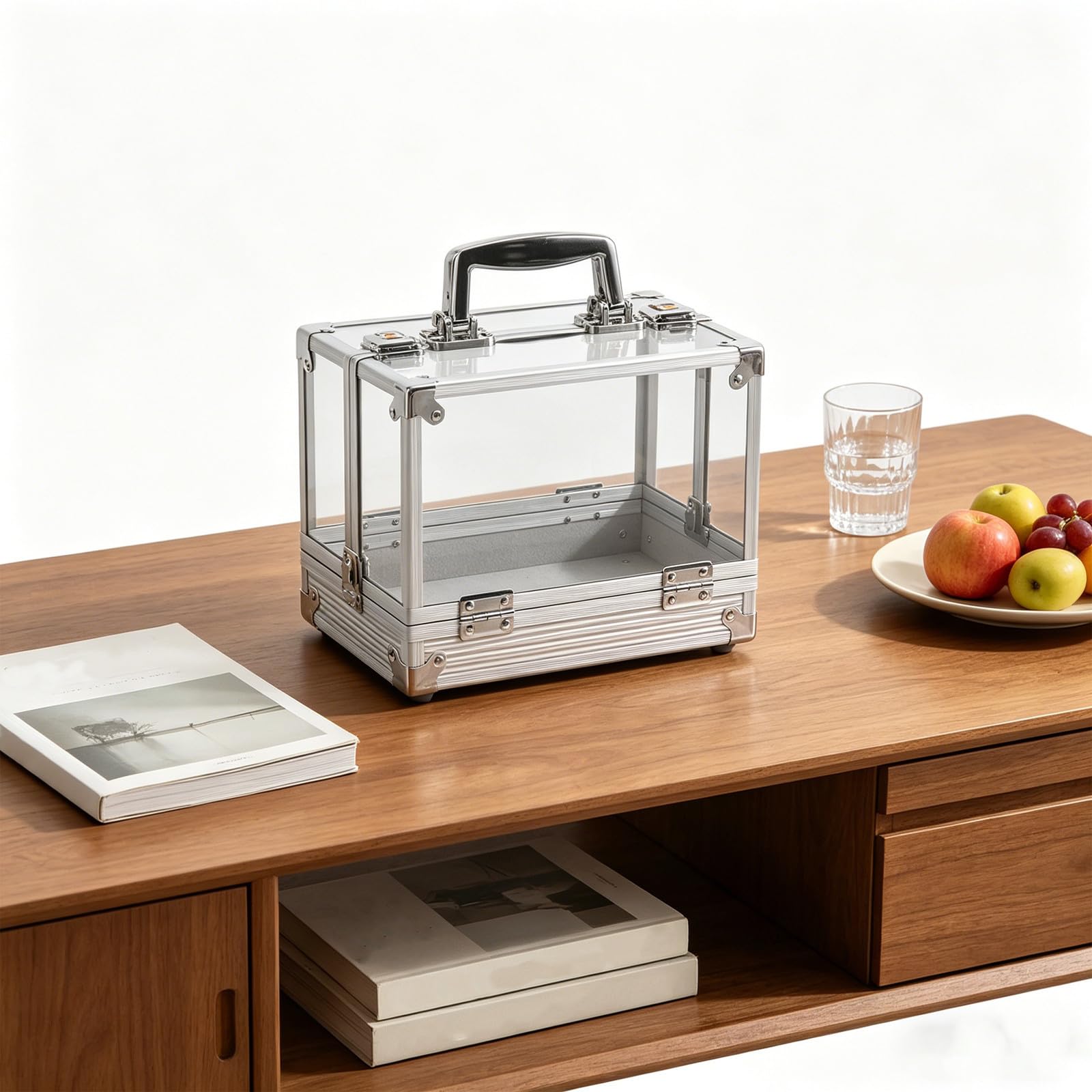 Toyvian Boîte de Rangement Transparente Grande Capacité avec Couvercle pour Organiser Disques et Albums pour Vinyles et CD Maison