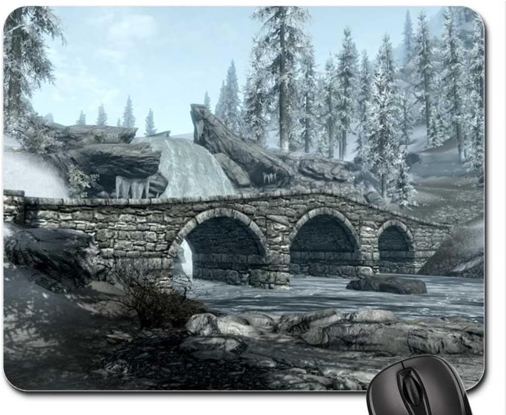 Bridge to Windhelm Mouse Pad, Mousepad (Winter Mouse Pad)