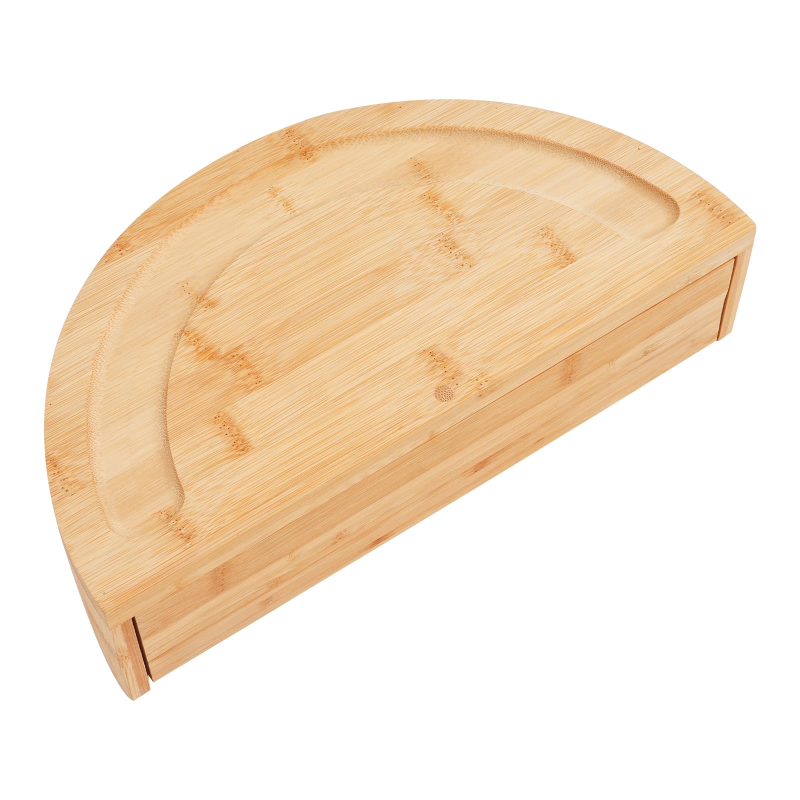 Planche à fromage avec couteau à fromage - Plateau de service rotatif à 360° - Pour plateau à fromage - 32,5 x 32,5 cm - Couleur bois