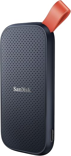 SanDisk 480GB Portatile SSD, Unità a stato solido esterna, velocità di lettura fino a 520 MB/s, Nero