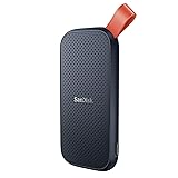 SanDisk Portable SSD 1 TB (externe Festplatte mit SSD Technologie 2,5 Zoll, 520 MB/s Übertragungsraten, robustes Laufwerk, robuste Befestigungsschlaufe aus strapazierfähigem Gummi) grau