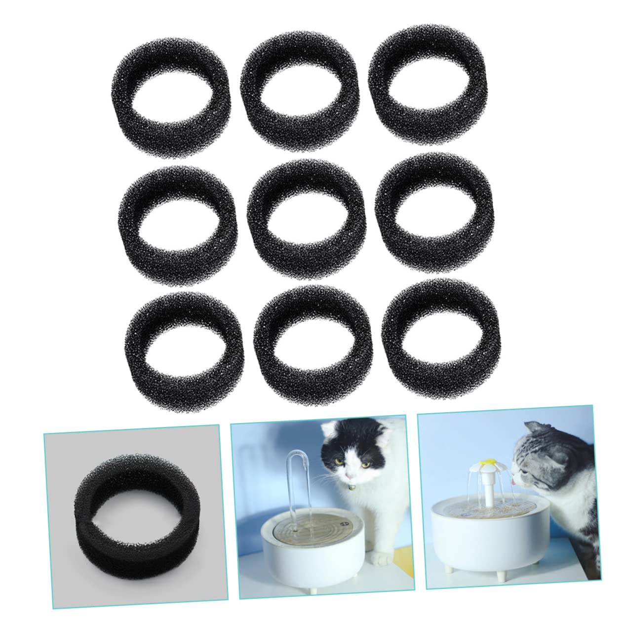 FOMIYES 36stücke Teiliges Katzenbrunnen Filter Austauschfilter Für Automatische Trinkbrunnen Hochwertiger Schaumfilter Für Sauberes Wasser Haustierzubehör Für Katzen