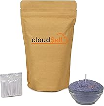 Colored Pearl Soy Wax for Custom Candles - Scented Fragrance, Powder, Sand, Granulated Wax for Home Decor, Wedding, Festival, Gift (Lavender - 200gm with 20 Wicks)