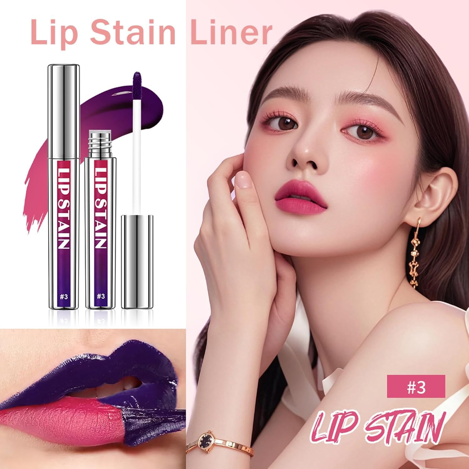 3Pcs Peel Off Lip Liner Stain, Long-Lasting Lip Stain Peel Off, Waterproof Peel Off Lip Stain - Image 4