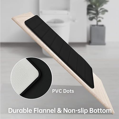 Miniatura 5 de Juego de alfombras de baño de espuma con memoria, alfombras de baño antideslizantes, juego de tapetes de baño de 3 piezas, tapetes de baño lavables,