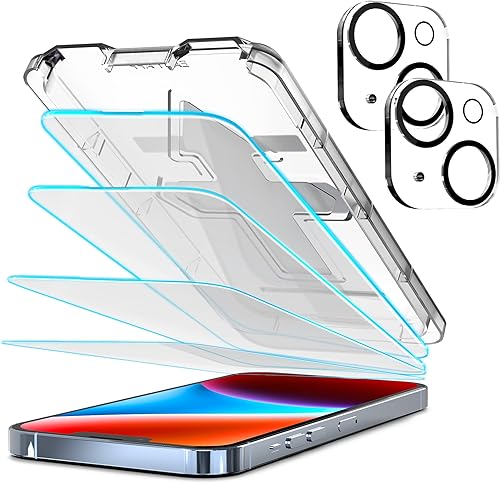 Power Theory Protector de pantalla diseñado para iPhone 14 con protector de lente de cámara y kit de fácil instalación vidrio templado de alta disponible en Yaxa Guatemala
