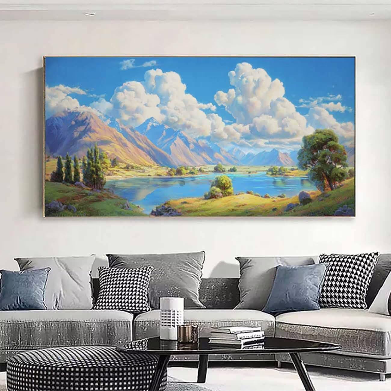 Zestawy artystyczne z motywem krajobrazu dla dorosłych, malarstwo diamentowe, górskie kryształy, zestawy artystyczne, dla dorosłych, dzieci, DIY, 5D, okrągłe, pełne wiercenie, klejnot, kropki, haft