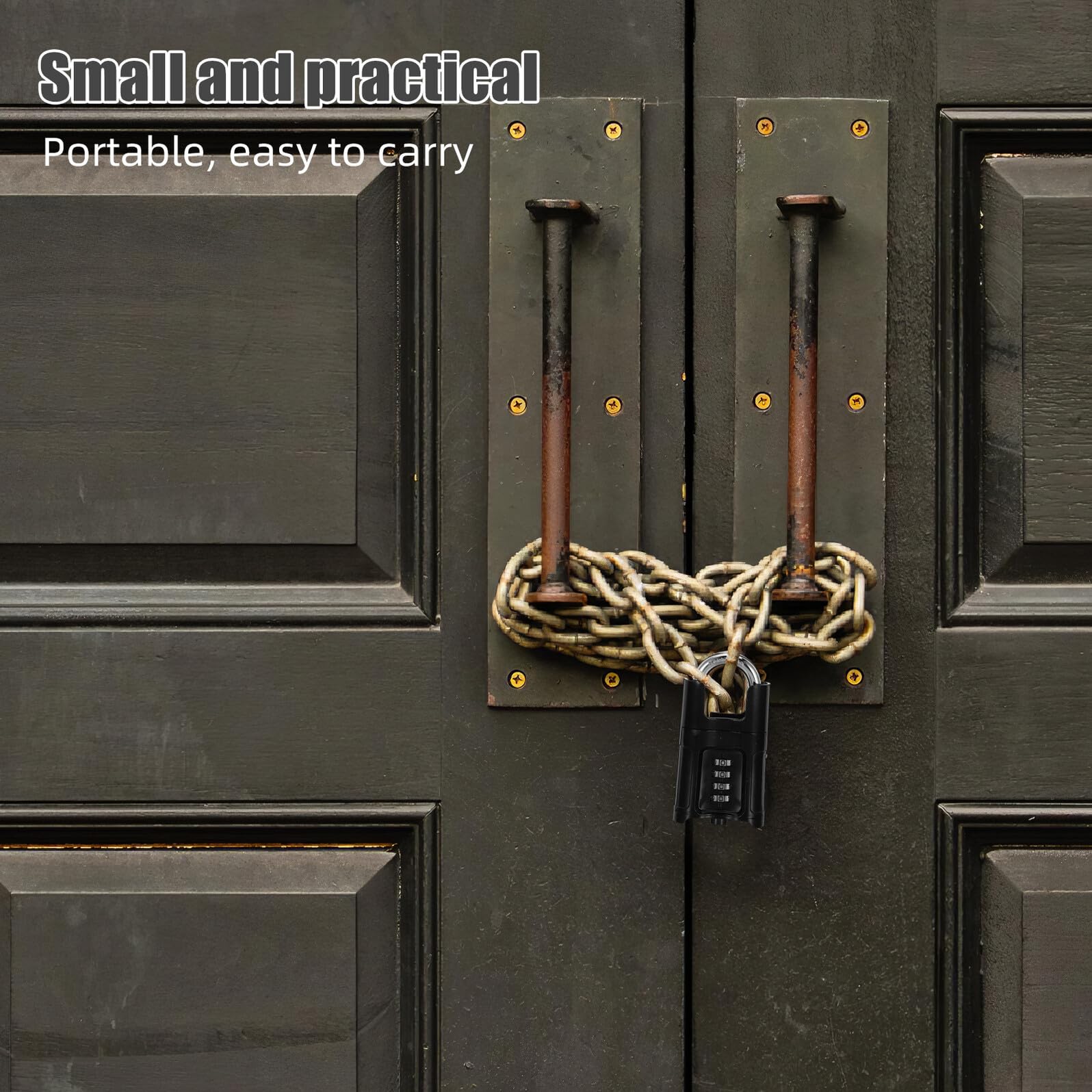 Hohopeti Cadenas à Combinaison Extérieur Étanche 4 Chiffres Réinitialisable en Alliage de Zinc pour Portails, Garages, Boîtes à Outils, Entrepôts et Abris de Jardin, Serrure Résistante