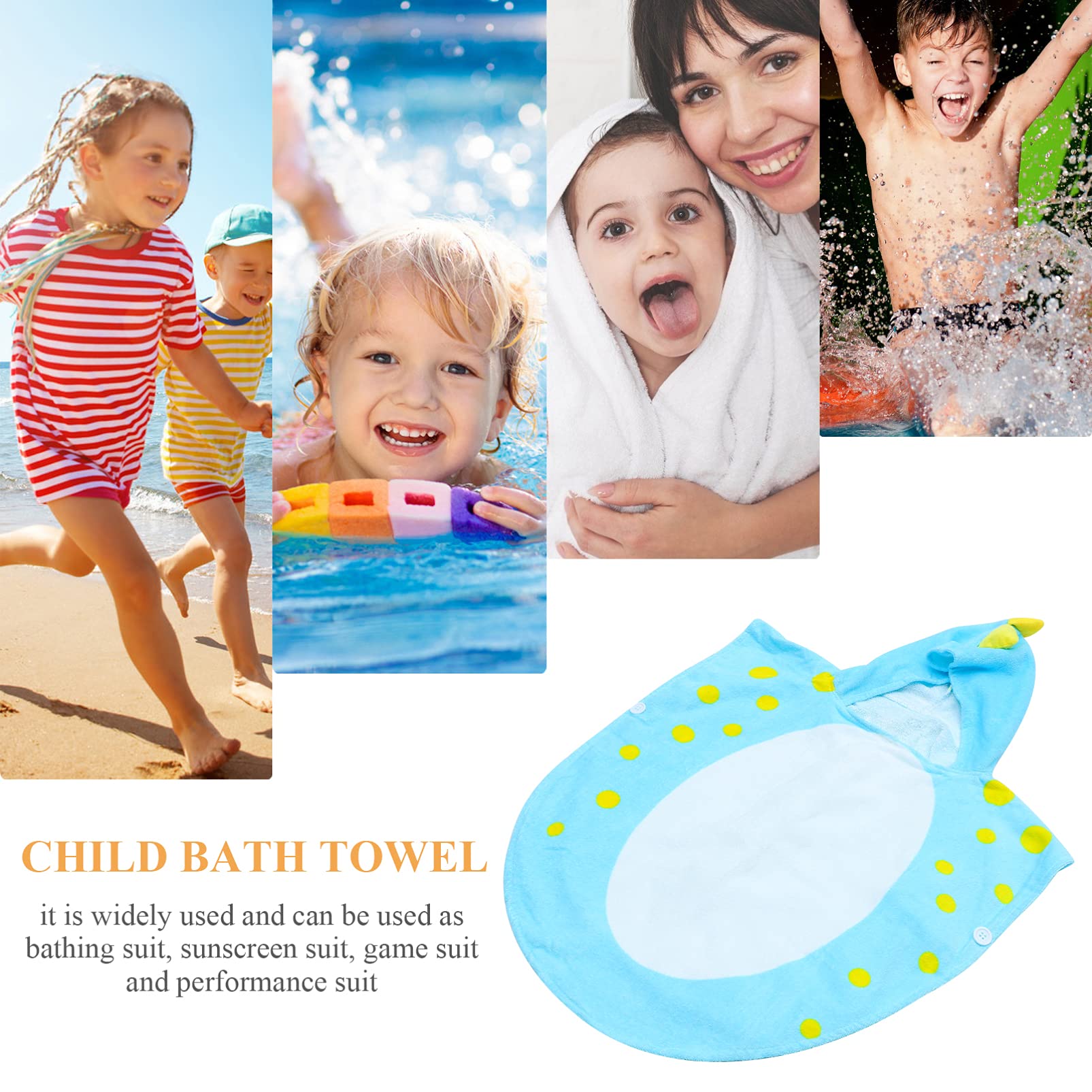 Abaodam Serviette de Bain à Capuche pour Bébé en Coton, Motif Dinosaure, Ultra Absorbante, Lavable en Machine, Bain