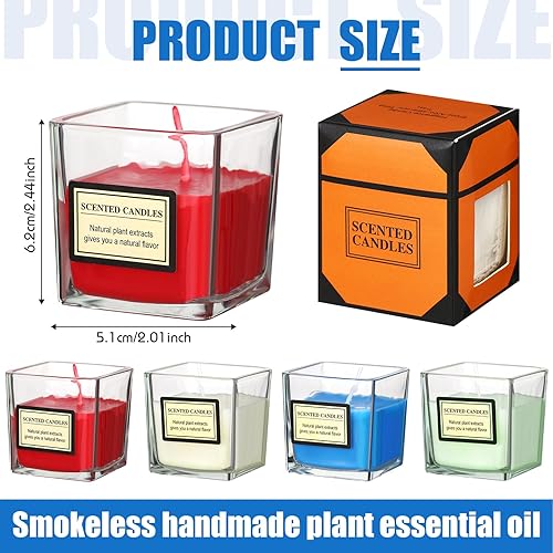 Miniatura 2 de MTLEE 24 velas perfumadas para el hogar, regalos para mujeres, 8 tarros de aromaterapia de larga duración, vela de cera de soja para regalo de