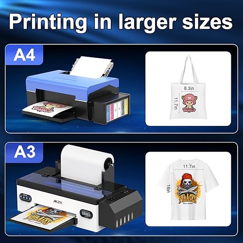 Miniatura 6 de Juego de impresora de transferencia DTF con alimentador de rollo, máquina de impresora DTF A3 para diferentes telas y sudaderas, camisetas,