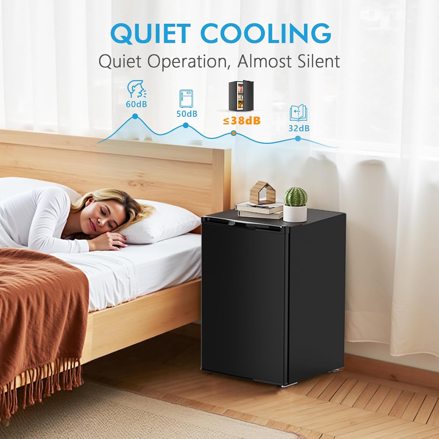 COWSAR 3.0 Cu.ft Upright Freezer, Small Freezers with Handle, Removable Shelves, Adjustable Thermostat, Low Noise Compact Dorm Freezer for Room, Office, Apartment (Black, 3.0 CU.FT)