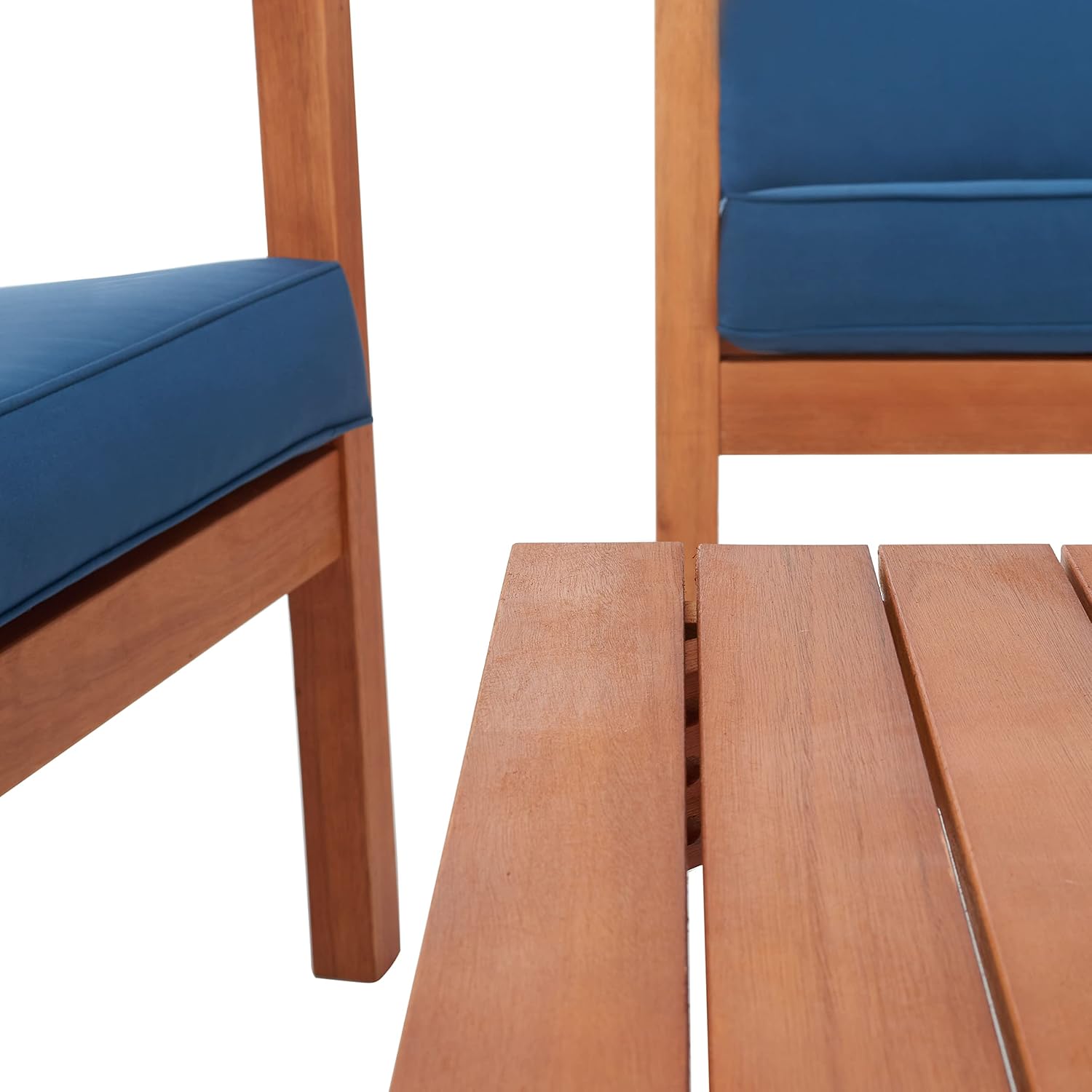 SAFAVIEH PAT7068A Outdoor Larence Brown 4-Piece Seat Cushions Included Patio Set