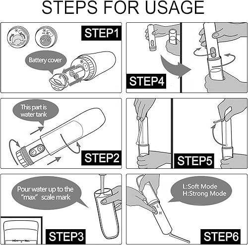 Miniatura 6 de Bidé portátil – Mini bidé de viaje personal plegable de mano con 2 opciones de presión con rociador eléctrico para limpieza de higiene while