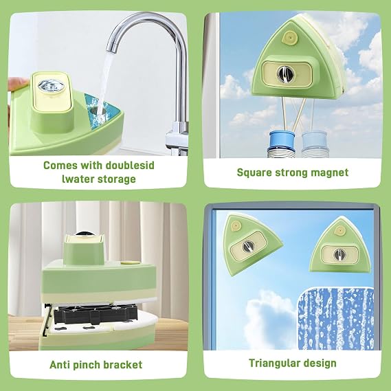 Double-Sided Magnetic Window Cleaner, Green