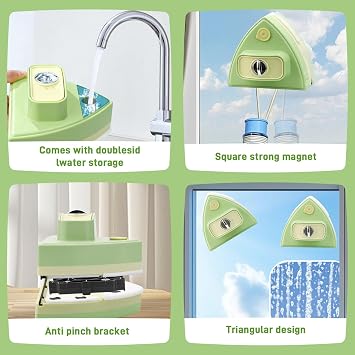 Double-Sided Magnetic Window Cleaner, Green