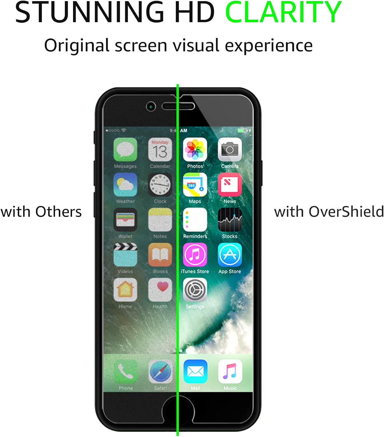 Abyss Gear for iPhone 7 Plus Screen Protector, iPhone 8 Plus Screen Protector, Double Strength Tempered Glass for Apple iPhone 7 Plus and iPhone 8 Plus, 2-Pack Clear
