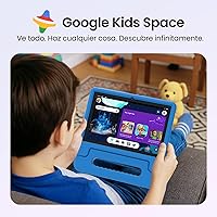 Vista 3 de 2025 Tablet Android 15 para niños, pantalla HD de 10 pulgadas, procesador Octa-Core, 8 GB RAM, 64 GB ROM (expandible a 1 TB), con espacio