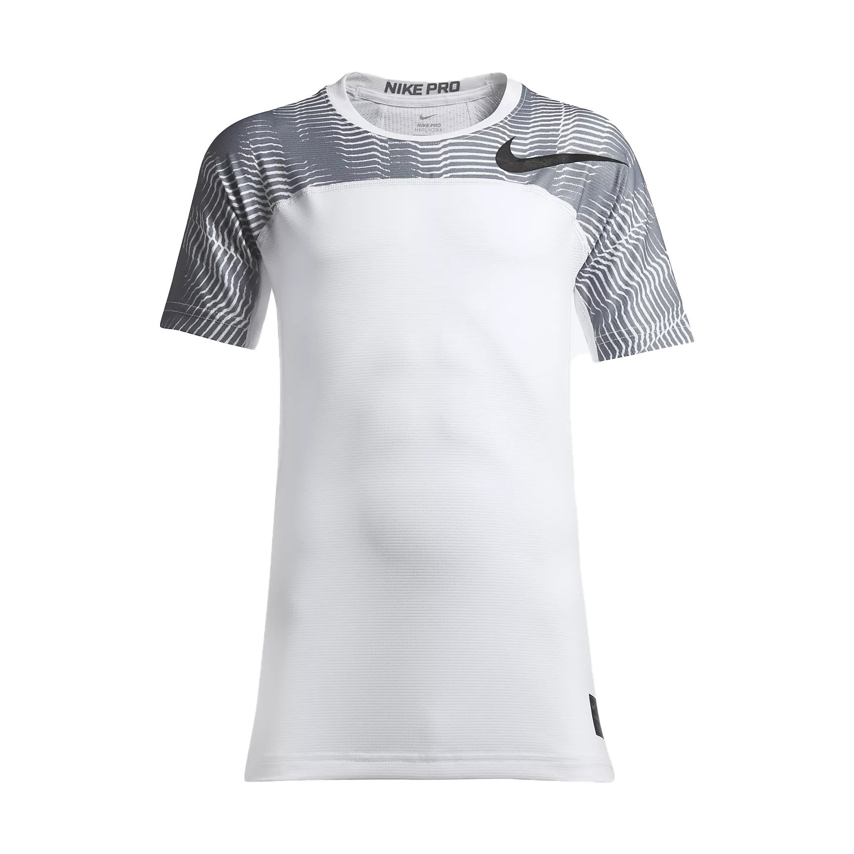 Big Kids' (Boys') Pro Hypercool Short Sleeve Top (White (856129-100) / Anthracite/White, Small)