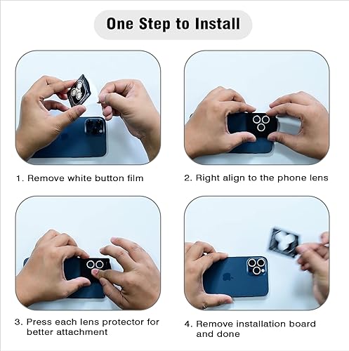 Miniatura 4 de Xfilm Bling Diamond - Protector de lente de cámara para iPhone 13 Pro/iPhone 13 Pro Max, cubierta de protección de lente de cámara de vidrio