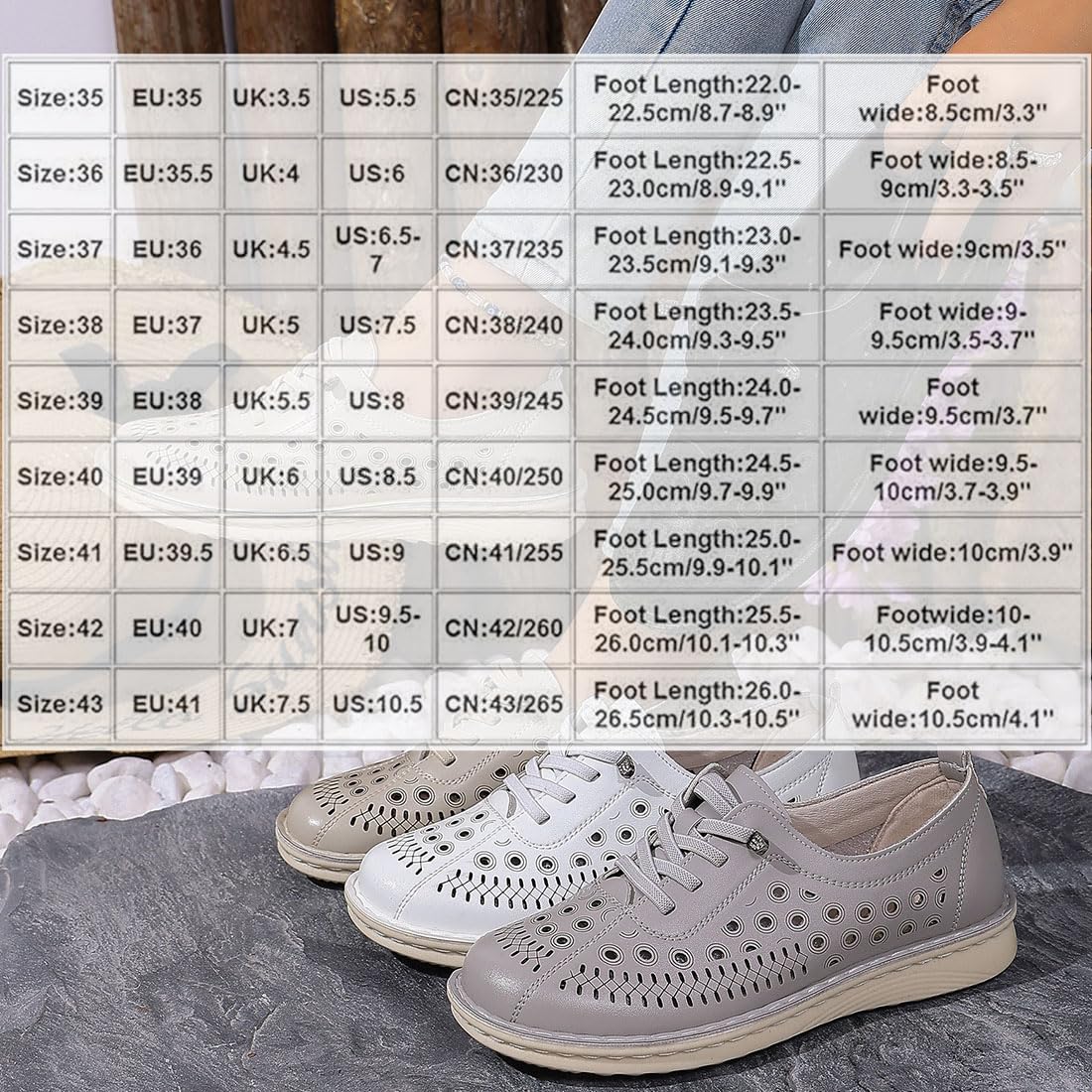 Mocasines sin cordones con diseño hueco para mujer