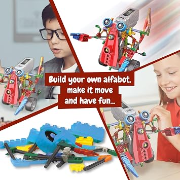 Science4you Robotics Alfabot - Robot Building Kit for Kids, 238 pieces - Build Your Own Robots and Make them Move - 3 Different Robots in 1 Toy - STEM Educational Toy for Kids Age 8-14