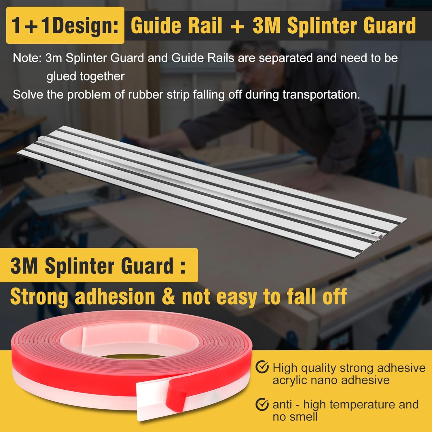 55 Track Saw Guide Rail for DeWalt Track Saws, Replacement for DeWalt DWS5020 Track Saw Guide Rail, Perfect for DeWalt Track Saw and Woodworking Longer Cuts, 2 Year Warranty