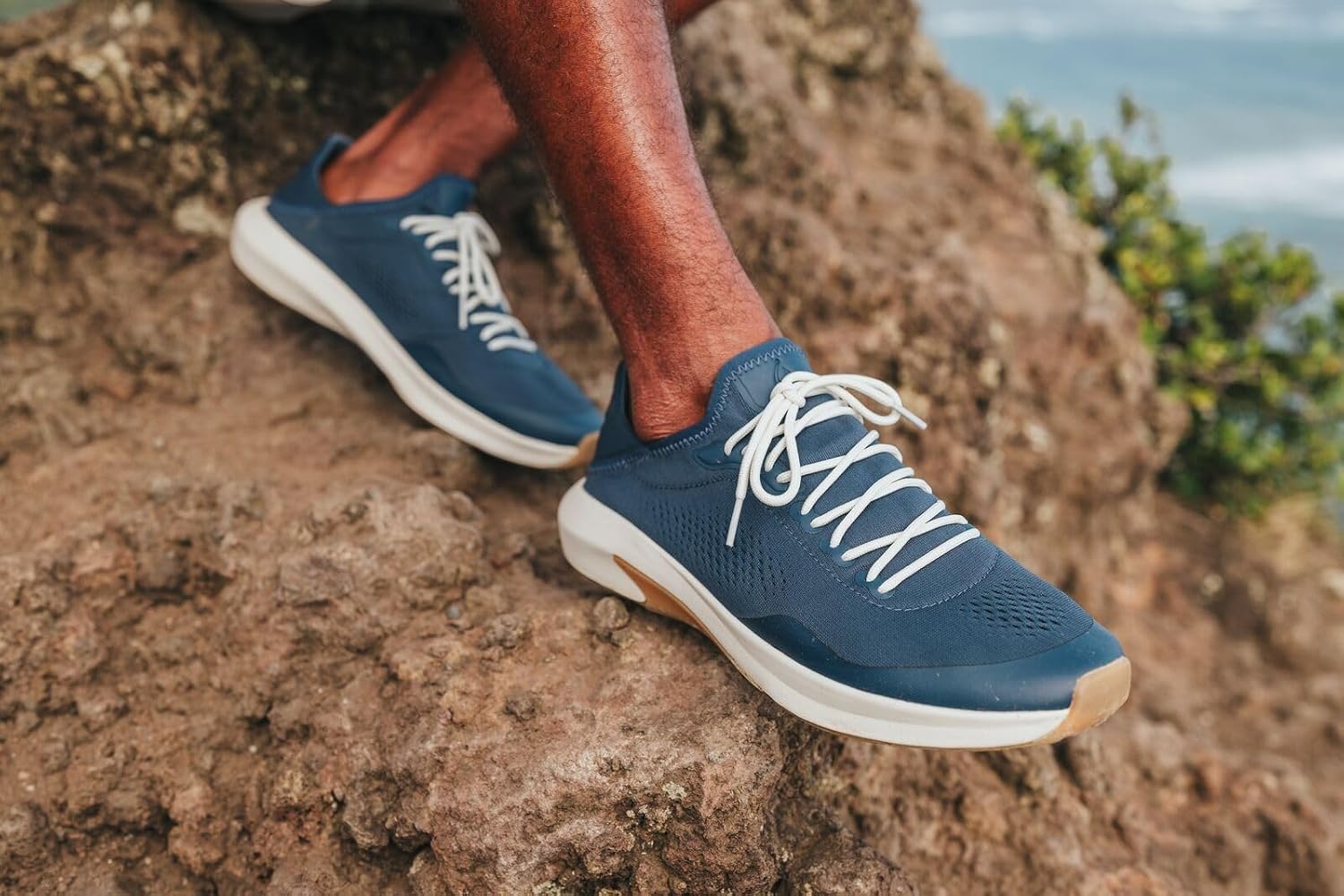 OluKai Kaholo Men's Athletic Sneakers, Lightweight & Breathable Mesh, Comfort Fit & Wet Grip Rubber Soles, Durable & Supportive