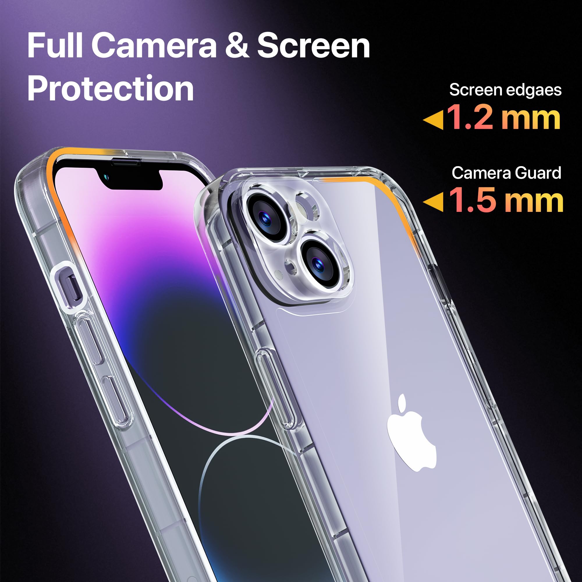 CASEDADDY TBS Authorized Compatible with iPhone 14, Soft Clear Case Slim Fit Thin Protective Cover for iPhone 14, Clear
