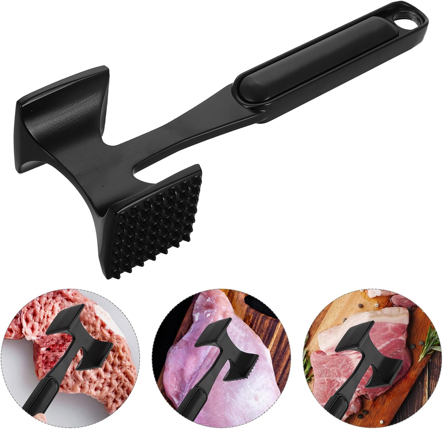 Dual-sided Meat Hammer Tenderizer Tool Pounder for Steak Beef Poultry with Tendon Remover Versatile Kitchen Mallet for Efficient Meat Preparation