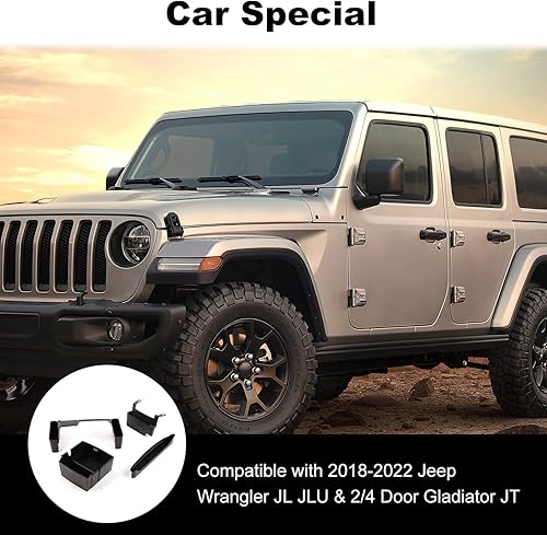 Vista 5 de JWWY Caja de almacenamiento para reposabrazos de pasajero, caja de almacenamiento, asa de agarre, bandeja organizadora de engranajes para Jeep 6