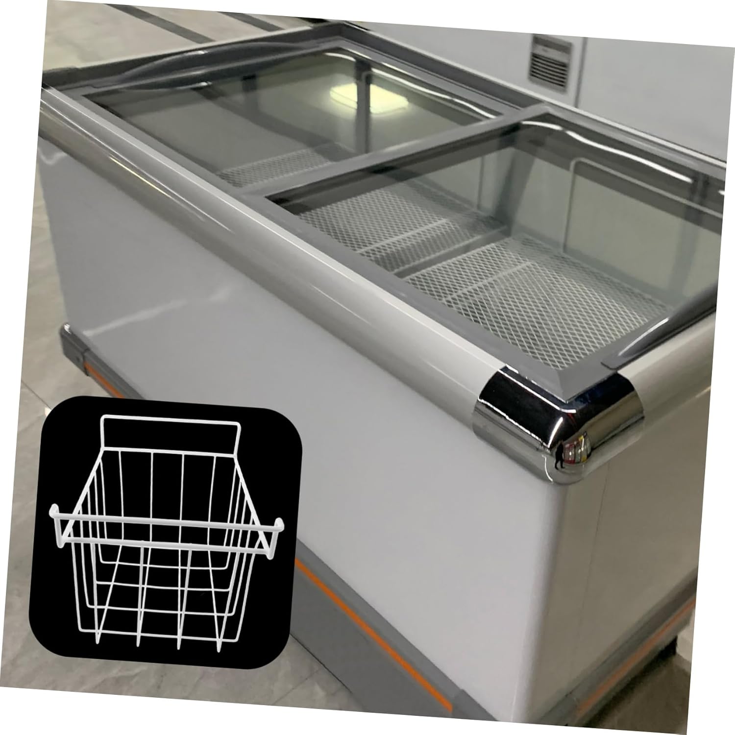 Freezer Hanging Organizer Wire Basket Storage Rack for Efficient Space Utilization Chest Freezers and Versatile for Home and Commercial
