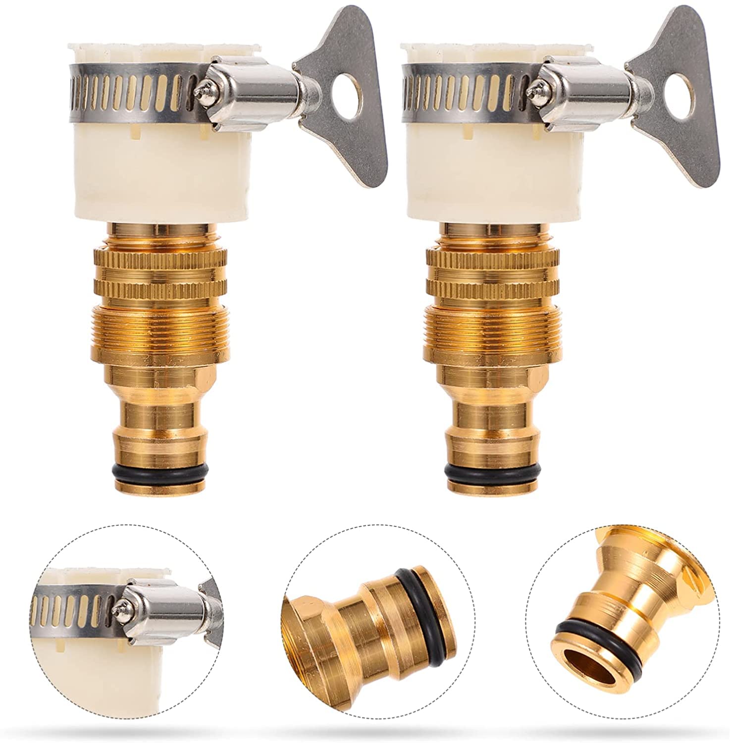 6 pezzi raccordo rapido adattatore standard connettore spruzzatori filtro antigoccia universale sistema maschio deviatore per rubinetto lavello tubo femmina tramite rubinetti kit casa non irrigazion