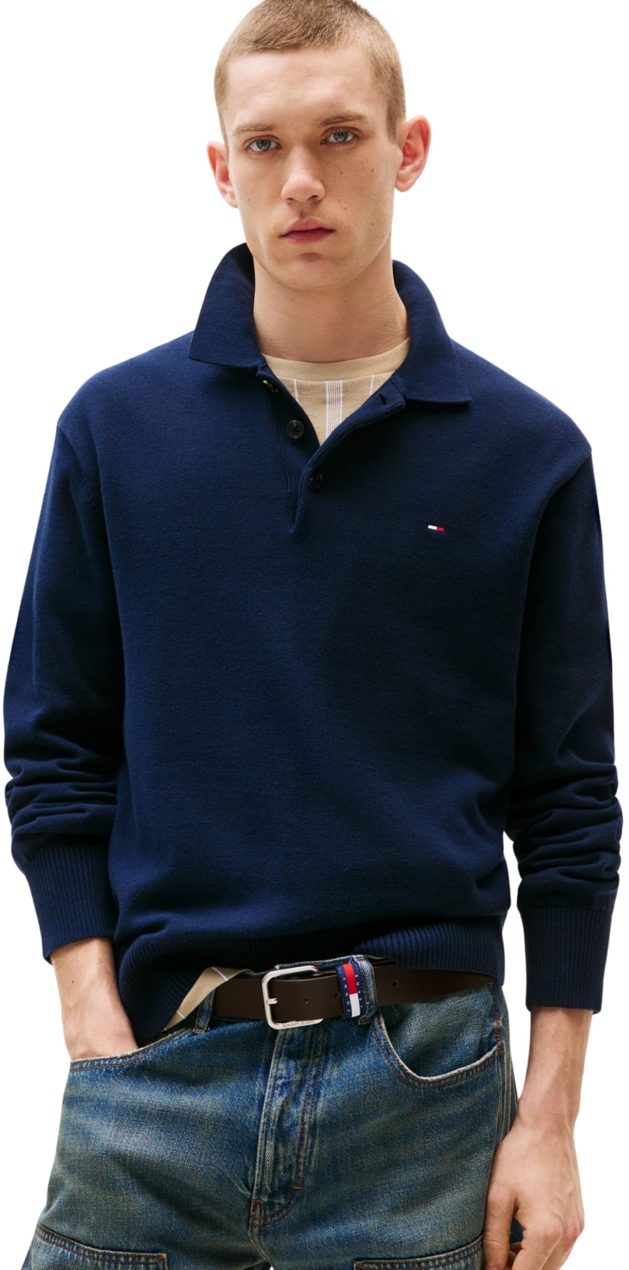 Tommy Jeans Herren TJM Slim Essential Polo SWTR EXT Dm0dm20304 Pullover (1er Pack)