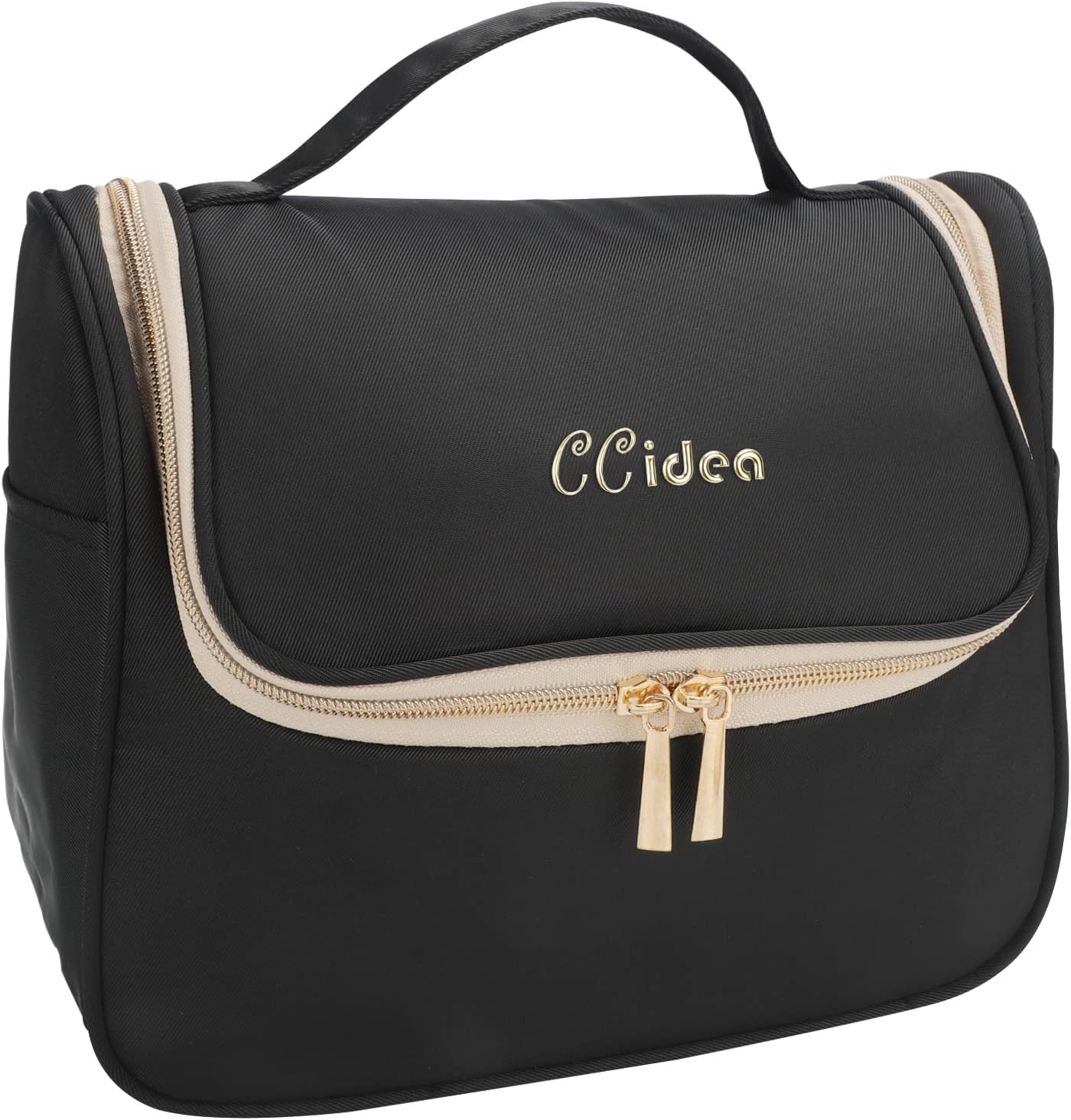 CCidea Cosmetic Bag Makeup Bag for Women Hand-PortableTravel Large Toiletry Bag Organizer (Black)