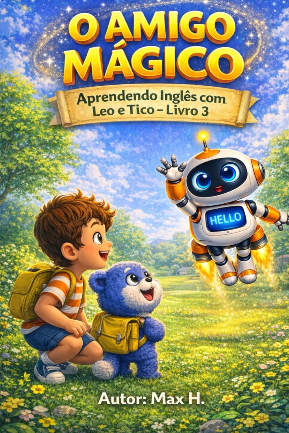O Amigo Mágico: Uma História para Aprender as Primeiras Palavras em Inglês, Cores e Números (Coleção Vila das Descobertas: Aventuras Educativas com Leo e Tico)