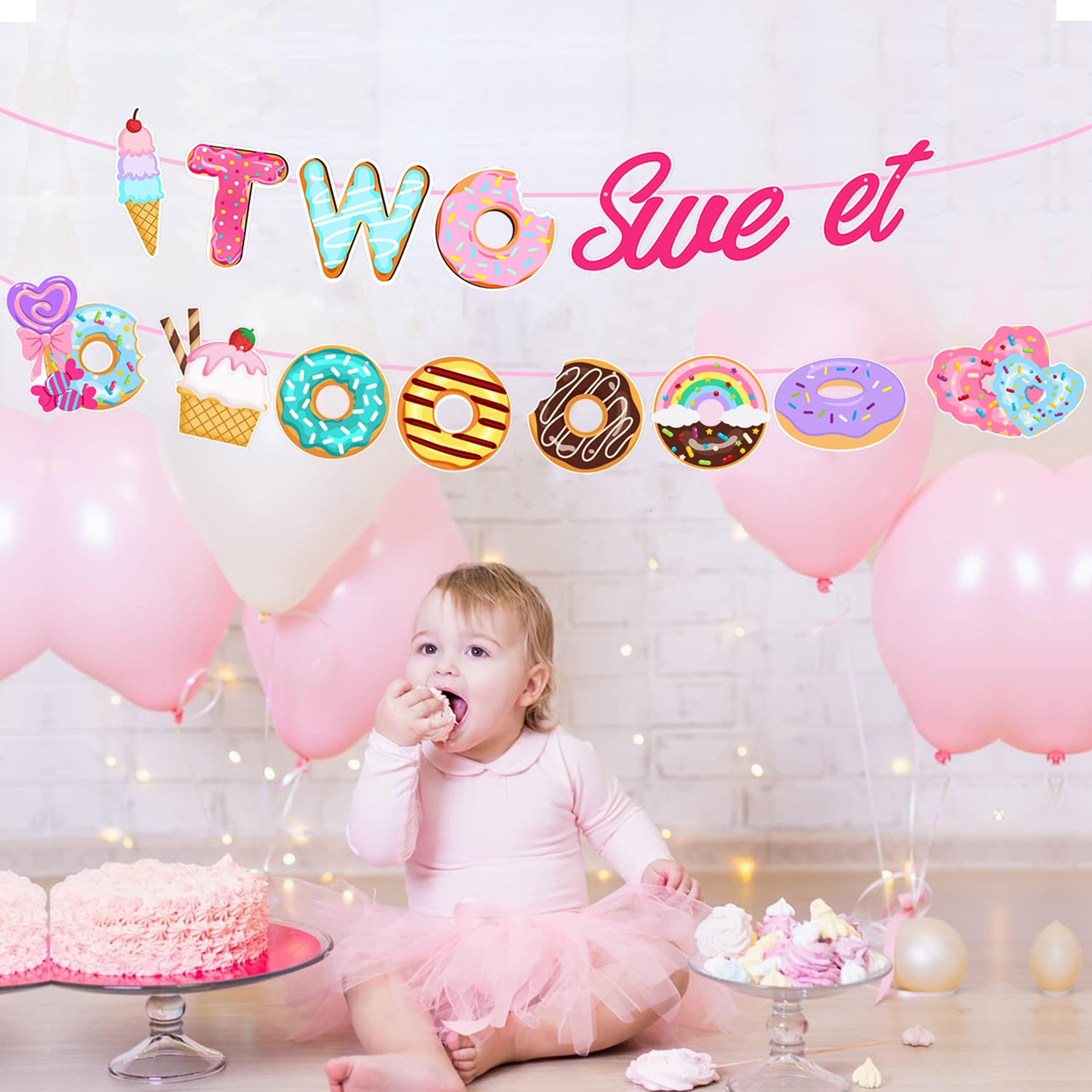 New 287 Donut Banner - Festive Donut-Themed Party Decoration Banner - View #4