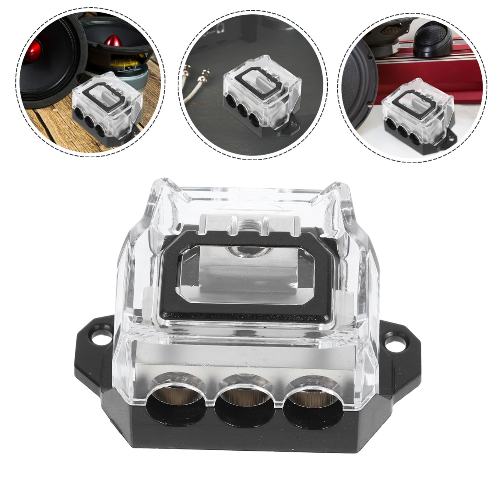 Gatuida 5stücke Sicherungsbox Für Auto-audioverstärker Wege Verteilung Schutz Vor Kurzschlüssen Universelle Kompatibilität Für Auto-Audio-Upgrade