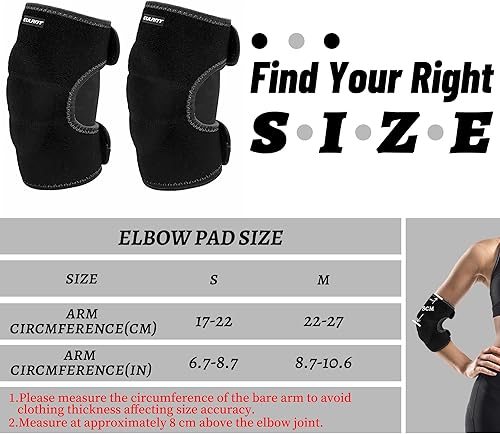 Miniatura 3 de EULANT Kids Elbow Pads, Soft and Breathable SBR Elbow Protective Pads, Adult Neoprene Elbow Support for Cycling Wrestling Volleyball Basketball