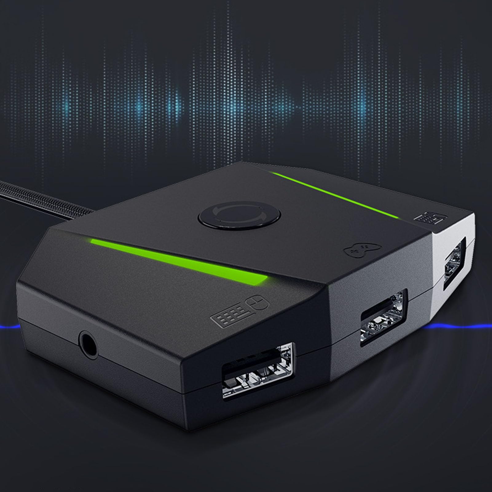Annadue Convertitore per Mouse Tastiera AIMBOX VX2 per PS 4, X Box One, X Box Series X/S, con Jack da 3,5 Mm Integrato, Adattatore per la Riproduzione di FPS, RTS, Apex Legends