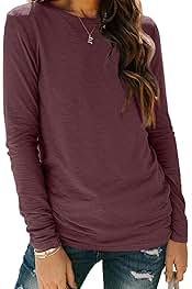 Long Sleeve Shirts for Women Business Casual Tops Fall Fashion Clothes Workout Plus Size Teacher School Outfits 2025