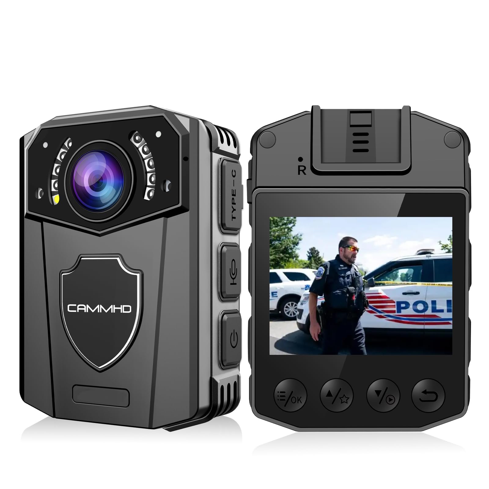 Amazon | CAMMHD 1440P Z3 128G警察ボディカメラ 3000mAh 10-12