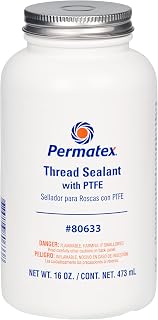 Permatex Thread Sealant 14D with PTFE, 473ml Can, red, 16 Ounce (80633)